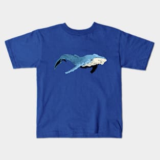 blue humpback whale Kids T-Shirt